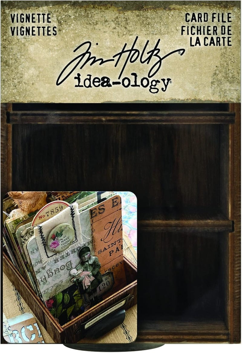 Advantus Tim Holtz Card File Vignette, Brown - Image 1